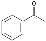 Chemical structure of acetophenone