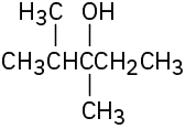 ساختار شیمیایی 2،3-دی متیل پنتان-3-OL.