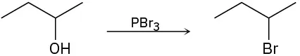 2-butanol reacts with P Br 3 to form 2-bromobutane.