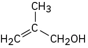 ساختار شیمیایی 2-متیل پروپ-2-en-1-ol.