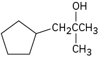 Chemical structure of 1-cyclopentyl-2-methylpropan-2-ol.