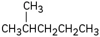 The molecular structure of 2-methylpentane