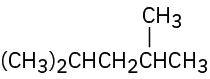 The molecular structure of 2,4-dimethylpentane featuring a five-carbon chain.