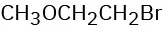 The condensed structural formula reads, C H 3 O C H 2 C H 2 B r.