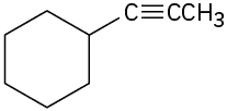 A cyclohexane ring connected to a triple bond linked to a methyl group.