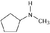 A chemical structure of N-cyclopentyl-N-methylamine