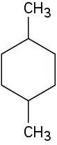 In a 6-membered carbon ring, C1 and C4 are each bonded to a methyl group.