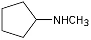 The structure of N-methylcyclopentanamine.