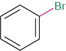 A benzene ring with a bromine atom, highlighted in green, at C1.