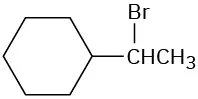 A chemical structure of 1-bromoethylcyclohexane.