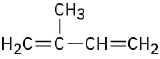 A condensed structural formula has a 4-carbon chain with double bonds between C1-C2 and C3-C4. C2 is also bonded to a methyl group.