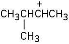 A 4-carbon chain with a positive charge at C2 and a methyl group at C3.