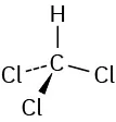 The wedge-dash structure of chloroform.