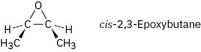 The structure of cis-2,3-epoxybutane.