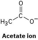 Chemical structure of C H 3 C O O with a negative on one of the oxygen atoms, showing no nonbonding pairs. 