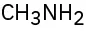 The chemical structure of methylamine that has an amine functional group.