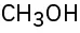 The chemical structure of methanol that has an alcohol functional group.