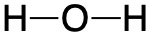 Skeletal structure of H2O.