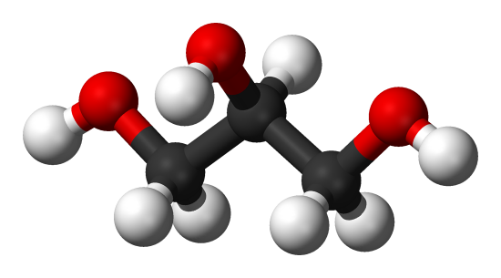 Ball-and-stick model of glycerol