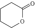 The lactone structure comprises of a six-membered ring containing a carbonyl group with an oxygen atom next to it in the ring.