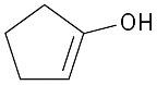 A structure of cyclopentene with a hydroxyl group and double bond at C 1.