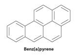 Structure of benz[a]pyrene.