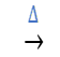delta on top of an arrow indicating that the reactants are being heated