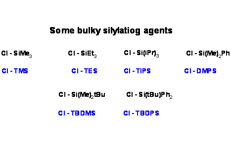 Bulky silylatiog agents include chlorotrimethylsilane, chlorotriethylsilane, triisopropylsilyl chloride, Cl-Si(Me)2Ph, trimethylsilylmagnesium chloride, chlorotriethylsilane, etc.
