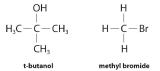 t-butanol and methyl bromide.