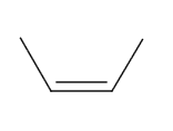 CH3-CH=CH-CH3 with both CH3 groups pointing up from the double bond.