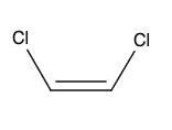 Cl-CH=CH-Cl with both Cl atoms pointing up from the double bond.