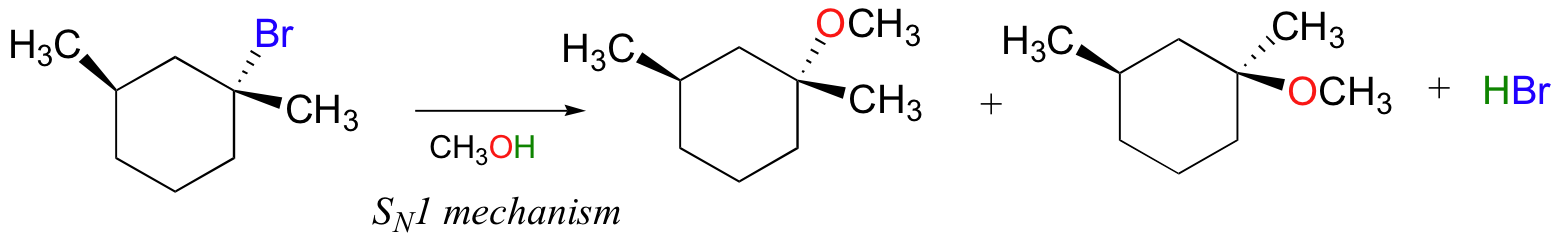 An example of a SN1 mechanism.