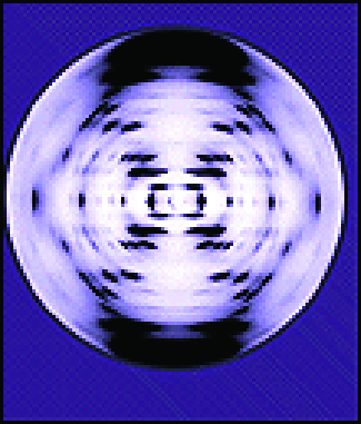 Une image montre une illustration circulaire avec des anneaux de points flous.