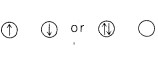 Left: Two circles with arrows inside. Left circle has arrow pointing up and right circle has arrow pointing down. OR right: two circles. Left circle has two arrows; one pointing up and one pointing down. Left circle is empty.