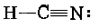 Central "C" triple bonded to N and single bonded to "H". There is one lone pair on Nitrogen. 