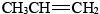 Structural formula for  propene