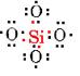 a central S i shares each of its valence electrons with the four oxygen. However, each of the four O atoms have a single unpaired electron. 