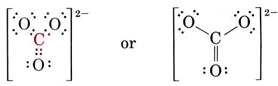 Structure diagram of carbonate.