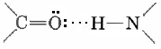 Hydrogen bond diagram between the carbonyl oxygen and hydrogen of the amino group.