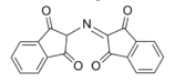 Skeletal structure of two ninhydrin molecules connected by a middle N atom. 