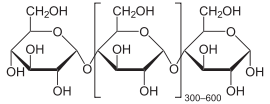 Chemical structure of starch.