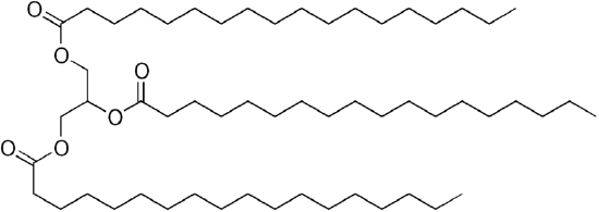 Skeletal structure of stearin.