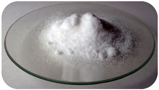 Calcium nitrate in powder form.