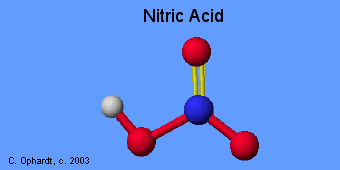 Molecular structure of nitric acid