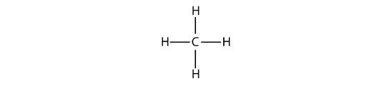 Bond line structure of methane.
