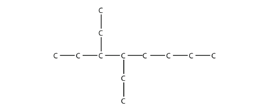 An eight carbon chain with an ethyl group on the third carbon and an ethyl group on the fourth carbon.