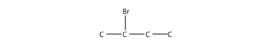 Structure of 2-bromobutane.