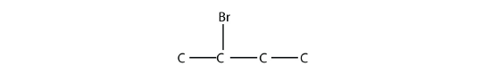 A four carbon chain with a bromine on the second carbon.