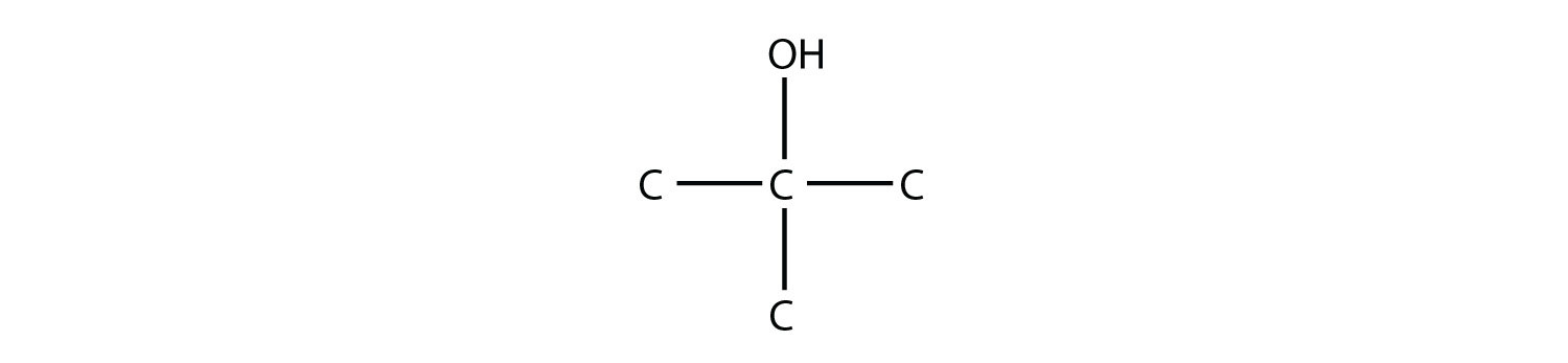 Una cadena de tres carbonos con un grupo metilo y un grupo hidroxi en el segundo carbono.