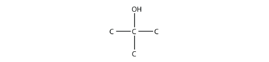 A three carbon chain with a methyl group and hydroxy group on the second carbon.
